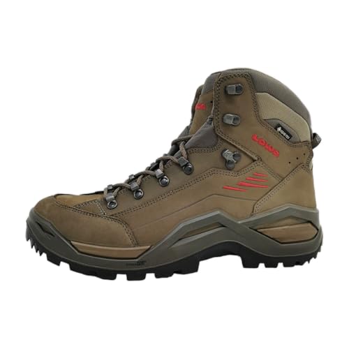 LOWA Stiefel mittel RENEGADE EVO GTX MID stein/rotholz, 44.5 von LOWA