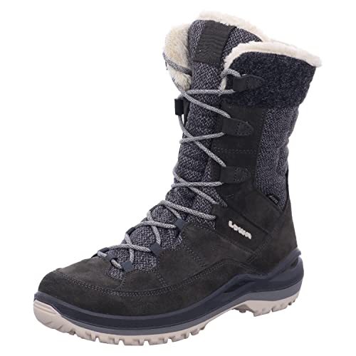 LOWA W Barina Iii GTX Grau - Gore-Tex Wasserdichter gefütterter Damen Gore-Tex Winterstiefel, Größe EU 42 - Farbe Ant von LOWA
