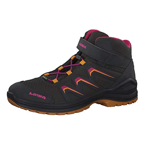 LOWA Maddox GTX Mid JR Sportschuhe Kinder Outdoorschuhe Wanderschuh Grau Freizeit, Schuhgröße:EUR 37 von LOWA