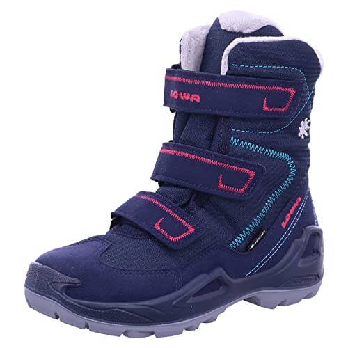 LOWA Milo GTX Hi 25-35 Blau - Gore-Tex Gefütterter wasserdichter Kinder Gore-Tex Winterstiefel, Größe EU 30 - Farbe N von LOWA