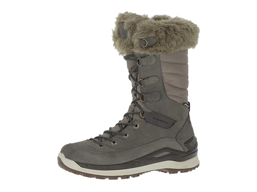 LOWA Alba Evo GTX Ws warme und wasserdichte Winterstiefel Damen mit Reissverschluss an der Innenseite und Schnürung | Schneestiefel stein/panna EU 38 von LOWA