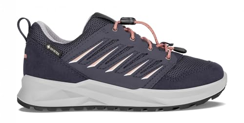 LOWA Axos GTX Lo Junior 36-40 Blau - Gore-Tex Komfortabler wasserdichter Kinder Gore-Tex Outdoorschuh, Größe EU 37 - von LOWA
