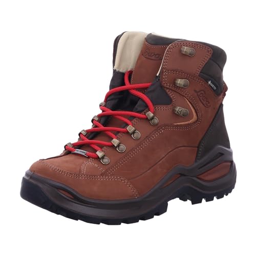 LOWA Damen RENEGADE 100 GTX MID Ws Wanderstiefel, Mahagoni/Rot, Gr. 37,5 von LOWA