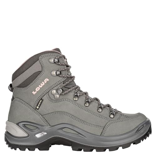 LOWA W Renegade GTX Mid Grau - Gore-Tex Wasserdichter komfortabler Damen Gore-Tex Multifunktionsschuh, Größe EU 41 - von LOWA