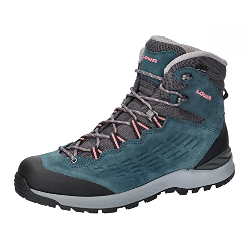 LOWA Damen Wanderschuhe Explorer II GTX Mid Ws 220764 Petrol/Rose 38 von LOWA