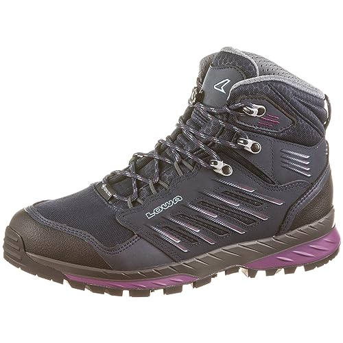 LOWA Damen TREK EVO GTX MID Ws Trekking-& Wanderstiefel, Navy/Beere, Gr. 38 von LOWA