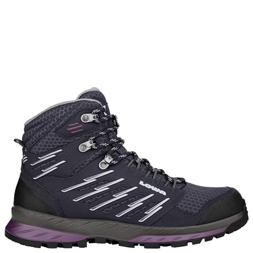 LOWA Damen TREK EVO GTX MID Ws Trekking-& Wanderstiefel, Navy/Beere, Gr. 42 von LOWA