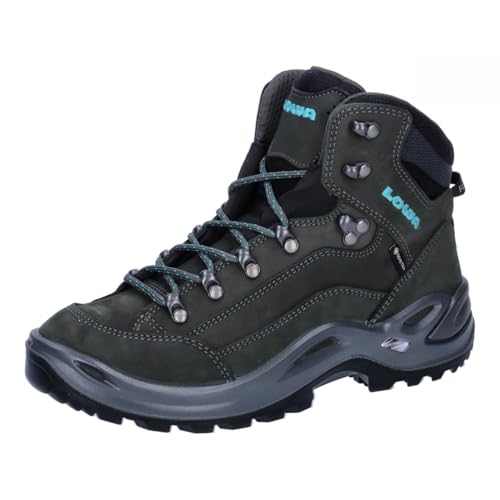 Lowa Damen Wanderschuhe RENEGADE GTX MID 321945 Asphalt/Türkis 37.5 von Lowa