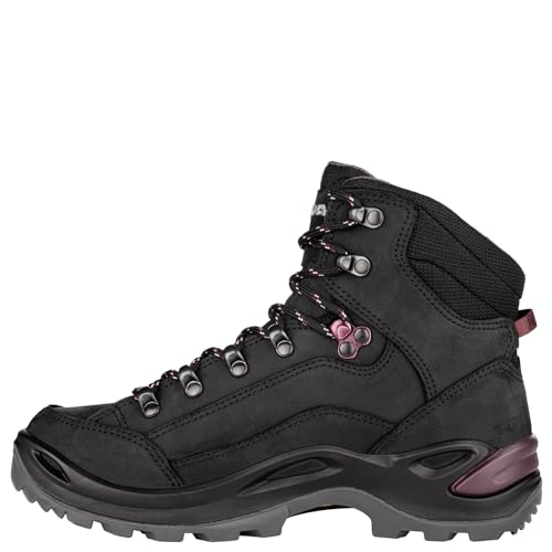 LOWA Damen Wanderschuhe Renegade GTX Mid 320945-0442 35 Black/Prune 35 von LOWA