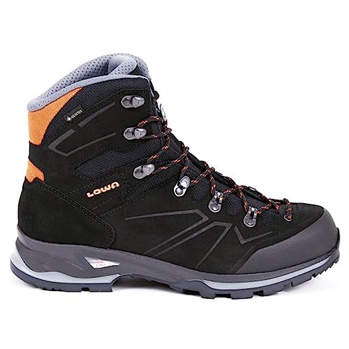 LOWA Herren Baldo GTX Suede Textile Black Orange Stiefel 42.5 EU von LOWA