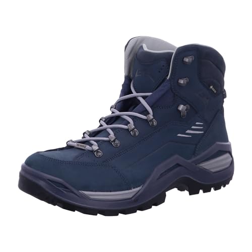 LOWA Herren RENEGADE 100 GTX MID Wanderstiefel, Navy/Asphalt, Gr.45 von LOWA