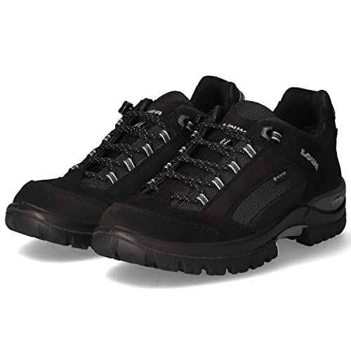 LOWA Herren Wanderschuhe Bassano GTX Schwarz Leder/Textil/Synthetik Größe EU 41.5 von LOWA