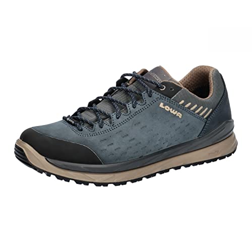 LOWA Herren Wanderschuhe Malta GTX Low 310545 Stahlblau/Dune 41.5 von LOWA