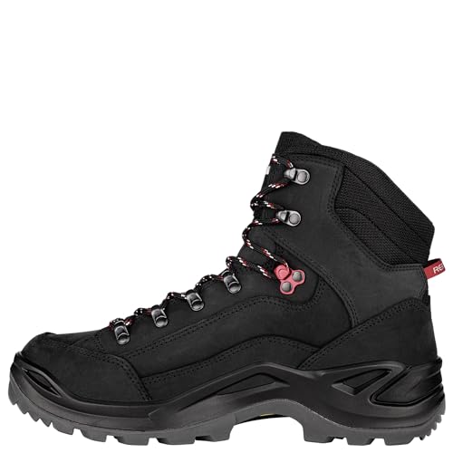 LOWA Herren Wanderschuhe Renegade GTX Mid 310945 Schwarz/Rubinrot 40 von LOWA