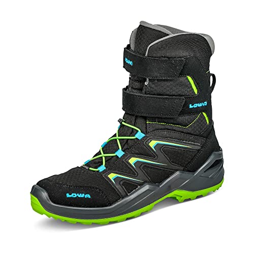 LOWA Kinder Maddox Warm GTX HI Schuhe, schwarz-Limone, EU 34 von LOWA