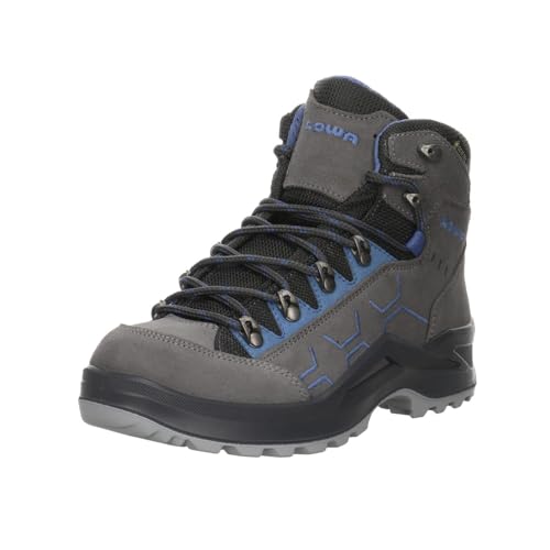 LOWA Kody Evo GTX Mid Junior 36-40 Grau - Gore-Tex Wasserdichter robuster Kinder Gore-Tex Wanderschuh, Größe EU 39 - von LOWA