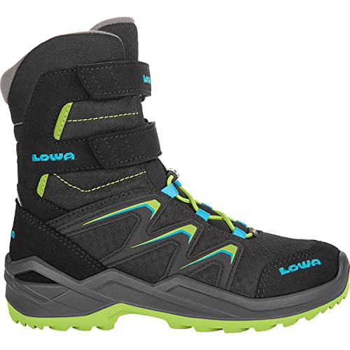 LOWA Maddox Warm GTX Hi 23-35 Schwarz - Gore-Tex Leichter Warmer Kinder Gore-Tex Winterstiefel, Größe EU 32 - Farbe S von LOWA
