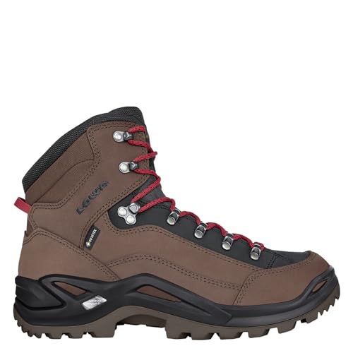 LOWA Stiefel mittel RENEGADE GTX MID [2024] mahagoni/rot, 46 von LOWA