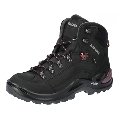 LOWA Renegade GTX MID Ws Damen Wanderstiefel Trekkingschuh Outdoor Goretex 320945 schwarz, Schuhgröße:41 EU von LOWA