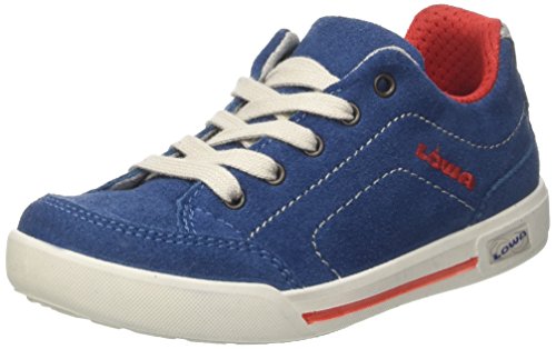 LOWA Schuhe für Jungen Schnürhalbschuh Palermo Kids Lo Blau Rot 6407776041 (31 EU) von LOWA