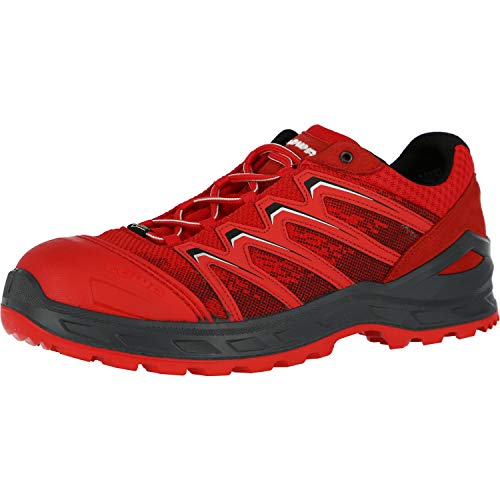 LOWA Sicherheitsschuhe LARROX Work GTX Black Low S3, Farbe:rot, Schuhgröße:47 (UK 12) von LOWA