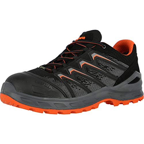 LOWA Sicherheitsschuhe LARROX Work GTX Black Low S3, Farbe:schwarz/orange, Schuhgröße:45 (UK 10.5) von LOWA