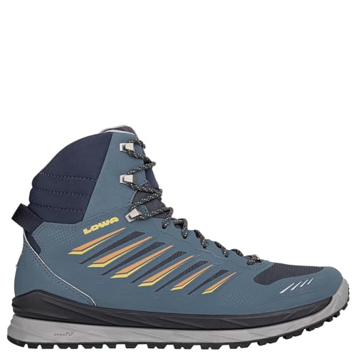 LOWA Stiefel mittel AXOS GTX MID stahlblau/orange, 42 von LOWA