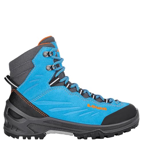 LOWA Stiefel mittel CADIN GTX MID JR türkis/flame, 34 von LOWA