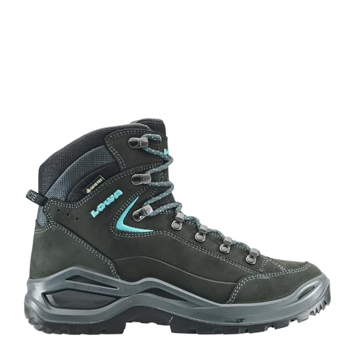 LOWA Stiefel mittel RENEGADE EVO GTX MID Ws W asphalt/türkis, 37.5 von LOWA
