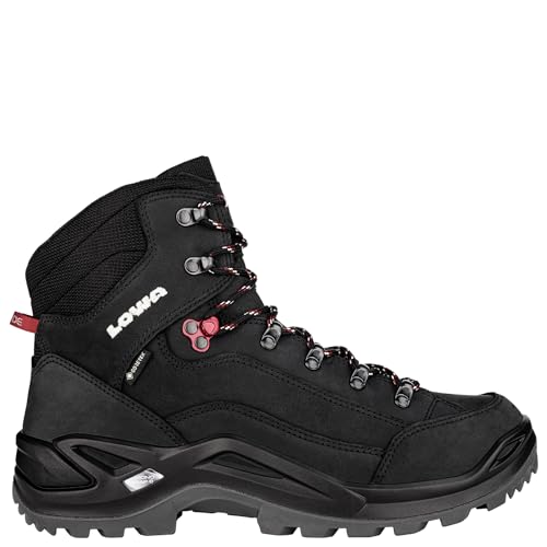 LOWA Stiefel mittel RENEGADE GTX MID [2024] schwarz/rubinrot, 44.5 von LOWA