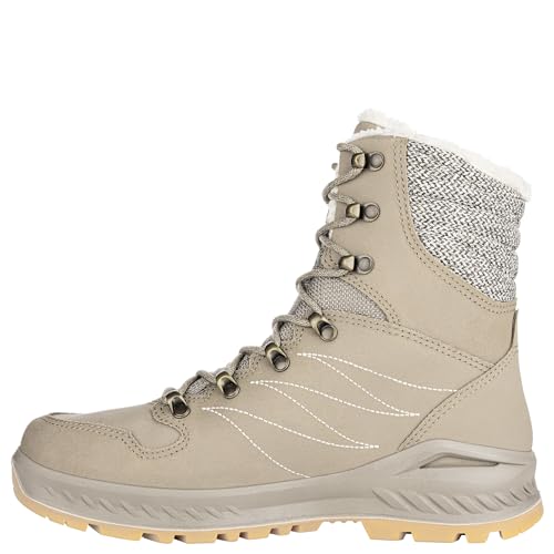 LOWA W Nabucco GTX Braun - Gore-Tex Wasserdichter Warmer Damen Gore-Tex Winterstiefel, Größe EU 37.5 - Farbe Sand - B von LOWA