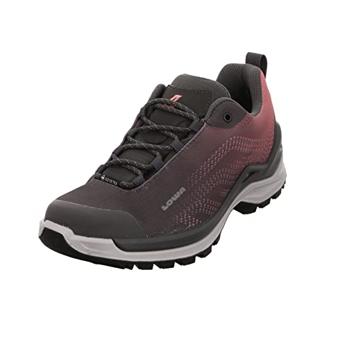 Lowa W Zirrox GTX LO Grau-Pink, Damen Gore-Tex Hiking- und Approachschuh, Größe EU 41 - Farbe Anthrazit - Altrosa von Lowa