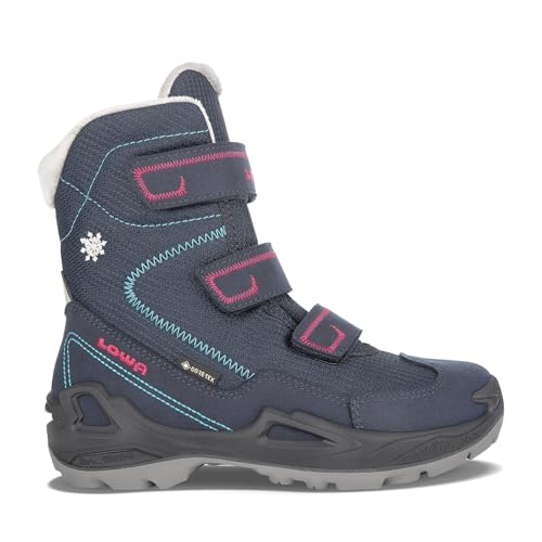 LOWA Milo GTX Hi 25-35 Blau - Gore-Tex Gefütterter wasserdichter Kinder Gore-Tex Winterstiefel, Größe EU 33 - Farbe N von LOWA