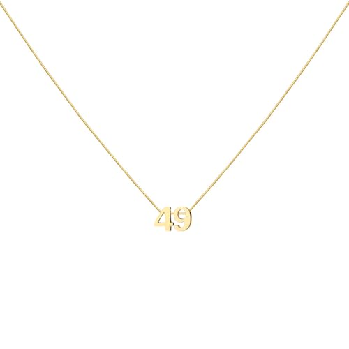 LOXUAKAM Halskette mit Zahlenanhänger für Damen, zierlich, niedlich, goldfarben, personalisierbar, Schmuck, Fußball, Basketball, Baseball, Geschenk, Sport-Halskette, Edelstahl, Kein Edelstein LOXUAKAM Halskette mit Zahlenanhänger für Damen, zierlich, niedlich, goldfarben, personalisierbar, Schmuck, Fußball, Basketball, Baseball, Geschenk, Sport-Halskette, Edelstahl, Kein Edelstein von LOXUAKAM