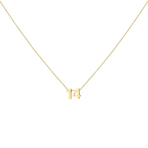 LOXUAKAM Halskette mit Zahlenanhänger für Damen, zierlich, niedlich, goldfarben, personalisierbar, Schmuck, Fußball, Basketball, Baseball, Geschenk, Sport-Halskette, Edelstahl, Kein Edelstein LOXUAKAM Halskette mit Zahlenanhänger für Damen, zierlich, niedlich, goldfarben, personalisierbar, Schmuck, Fußball, Basketball, Baseball, Geschenk, Sport-Halskette, Edelstahl, Kein Edelstein von LOXUAKAM