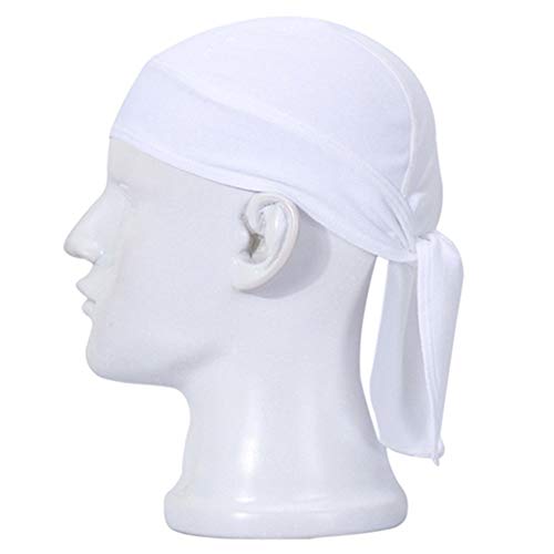 Make-up-Stirnband, Kopfbedeckung, Outdoor-Radkappe, Piratenhut, Stirnband, atmungsaktiv, Fahrradfahren, Kopftuch – Armeegrün(White) von LOYKZCT