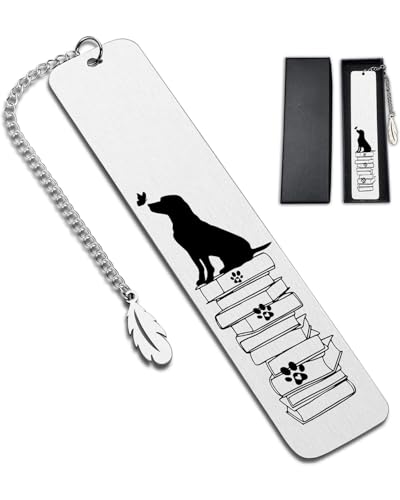 LOZTBUE 1 Lesezeichen Metall-Lesezeichen, Katzen-Lesezeichen Süßes Katzen-Lesezeichen Romantisches Lesezeichen Quastenanhänger Geschenkbox für Schüler und Lehrer (schwarz) von LOZTBUE