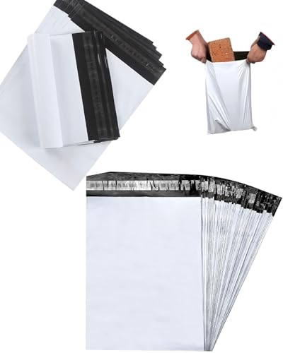 LOZTBUE 10 Stück Verzendzakken 60x80cm Versandtaschen Groß XXL,Versandbeutel Groß Plastik Wasserdicht Selbstklebend Taschen für Paketversand(Weiß) von LOZTBUE