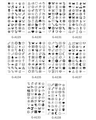 LOZTBUE 1pcs 10 ultra-haltbare temporäre Tattoos (192 Muster) – Originalmodelle | wasserfest + vegan + neue Technologie | falsche Tattoo-Aufkleber | Tattoos für Erwachsene und Kinder von LOZTBUE