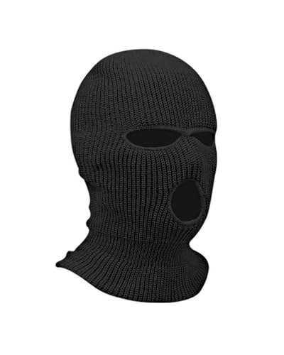 LOZTBUE 1pcs Sturmhaube, 3-Loch-/2-Loch-Sturmhaube, gestrickte Skimaske, geeignet für Motorräder und Fahrräder, Multifunktionsmaske von LOZTBUE