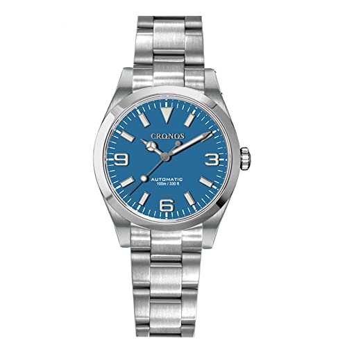 LOve Peace Cronos L6016 Automatik Herrenuhr Saphirglas 8215 Mechanisches Edelstahlarmband Armbanduhren (Farbe 2), Armband von love & peace