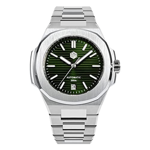 LOve Peace San Martin SN075G Luxus-Business-Herrenuhren 316L Edelstahl Classic PT5000 Automatische mechanische Saphirglas-Armbanduhren (Color 3) von love & peace