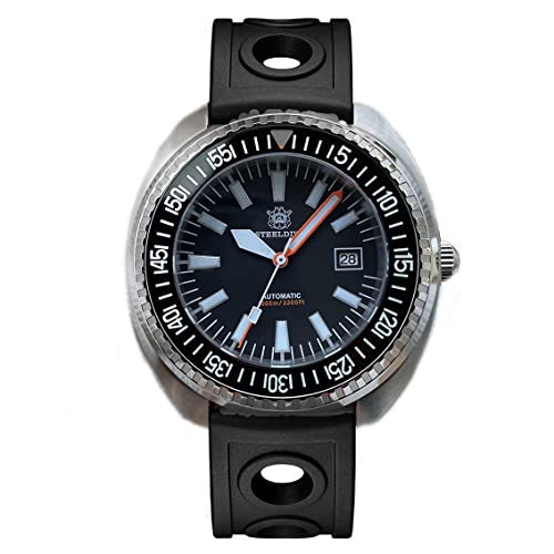 LOve Peace STEELDIVE SD1983 Taucheruhr Keramiklünette NH35 Automatikwerk Mechanische Luxus Armbanduhren Herren (Black) von love & peace