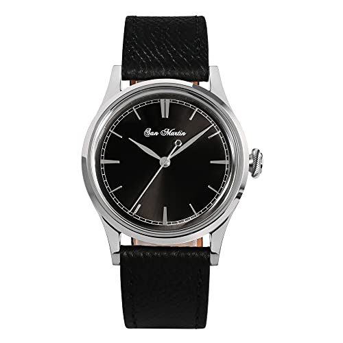 San Martin Herren-Armbanduhr PT5000, Saphirglas, 50 m, wasserabweisend, Edelstahl, Damen-Armbanduhr für Herren, schwarz von LOve Peace