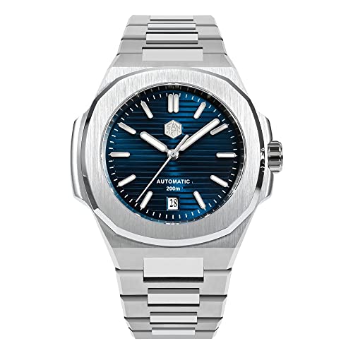 LOve Peace San Martin SN075G Luxus-Business-Herrenuhren 316L Edelstahl Classic PT5000 Automatische mechanische Saphirglas-Armbanduhren (Color 2), SN0075-G von love & peace