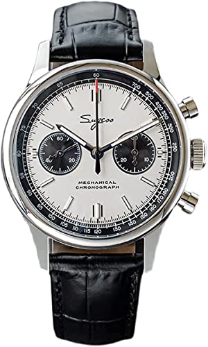 Seagull ST19 Herren-Chronograph, Retro-Stil, Handaufzug, Saphirglas, Weiß, Band, Weiß, Band Seagull ST19 Herren-Chronograph, Retro-Stil, Handaufzug, Saphirglas, Weiß, Band, Weiß, Band von love & peace