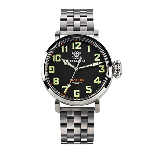 Steeldive SD1903 Edelstahl-Taucheruhr, mechanische Herren-Armbanduhr, luxuriös, C3, leuchtendes Saphirglas, NH35, automatische Armbanduhr, Version 3, Armband Steeldive SD1903 Edelstahl-Taucheruhr, mechanische Herren-Armbanduhr, luxuriös, C3, leuchtendes Saphirglas, NH35, automatische Armbanduhr, Version 3, Armband von love & peace