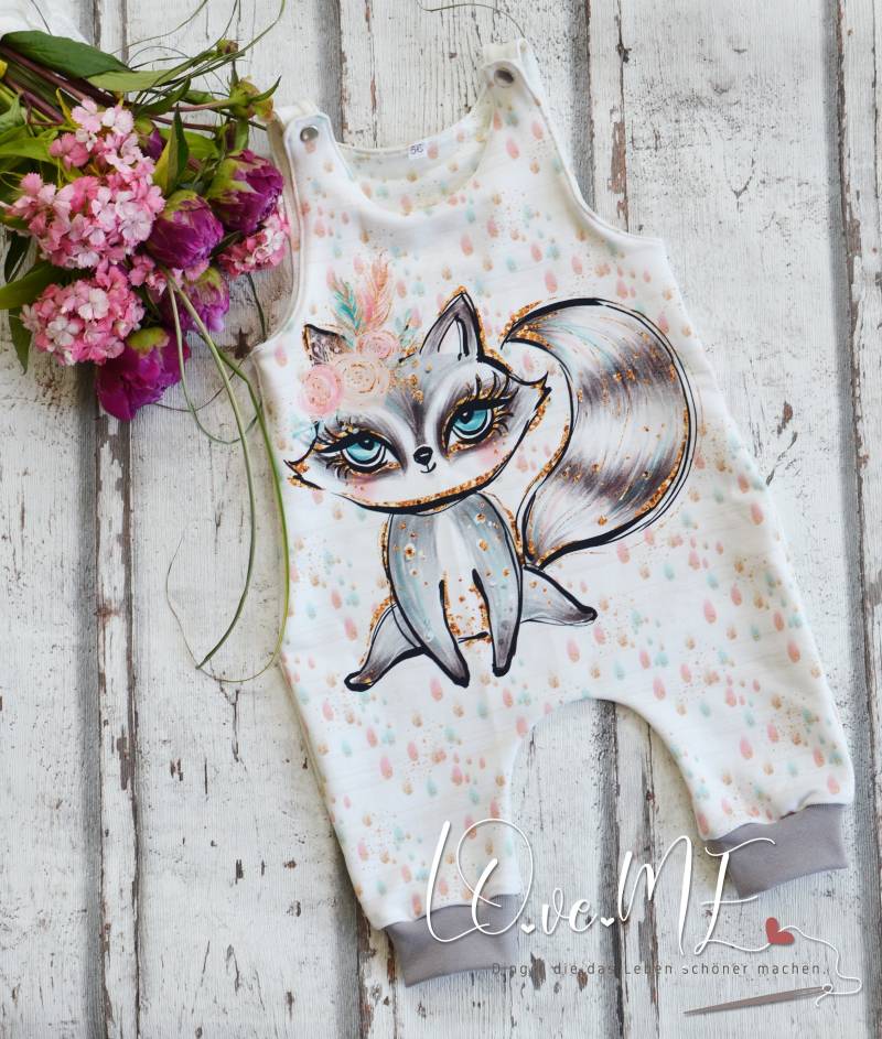 Bio Strampler Baby Im Boho-Style - Aus Baumwolle Handmade Babyanzug Geschenk Zur Geburt Oder Taufe von LOveMESewing