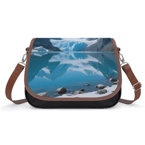 Blue Lakes Crossbody-Tasche für Damen, abnehmbare Träger und Reißverschluss, Leder-Schultertaschen, Damen-Handtaschen, Clutch-Geldbörse von LPAGBCNU