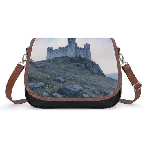 Hilltop Castle Crossbody-Tasche für Damen, abnehmbare Träger und Reißverschluss, Leder-Schultertaschen, Damen-Handtaschen, Clutch-Geldbörse Hilltop Castle Crossbody-Tasche für Damen, abnehmbare Träger und Reißverschluss, Leder-Schultertaschen, Damen-Handtaschen, Clutch-Geldbörse von LPAGBCNU
